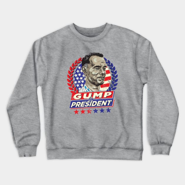 Gump For President Crewneck Sweatshirt by Alema Art